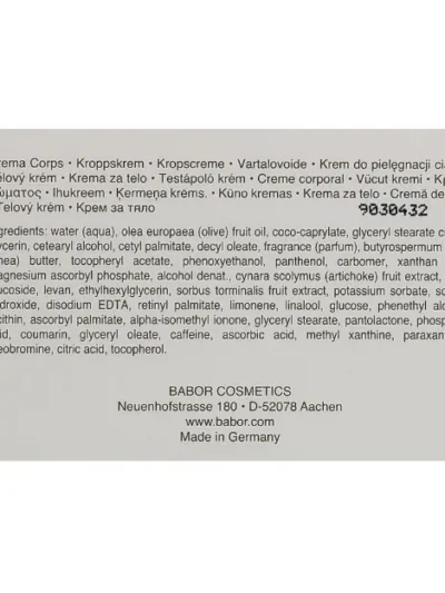 Крем для тіла BABOR Vitamin Body Cream SPA Shaping з вітамінами А, С, Е 200 мл