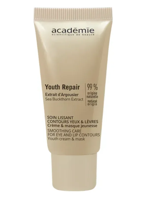 Омолоджувальна крем-маска для шкіри навколо очей і губ Academie Youth Repair Smoothing Care Eye & Lip Youth Cream & Mask 40 мл