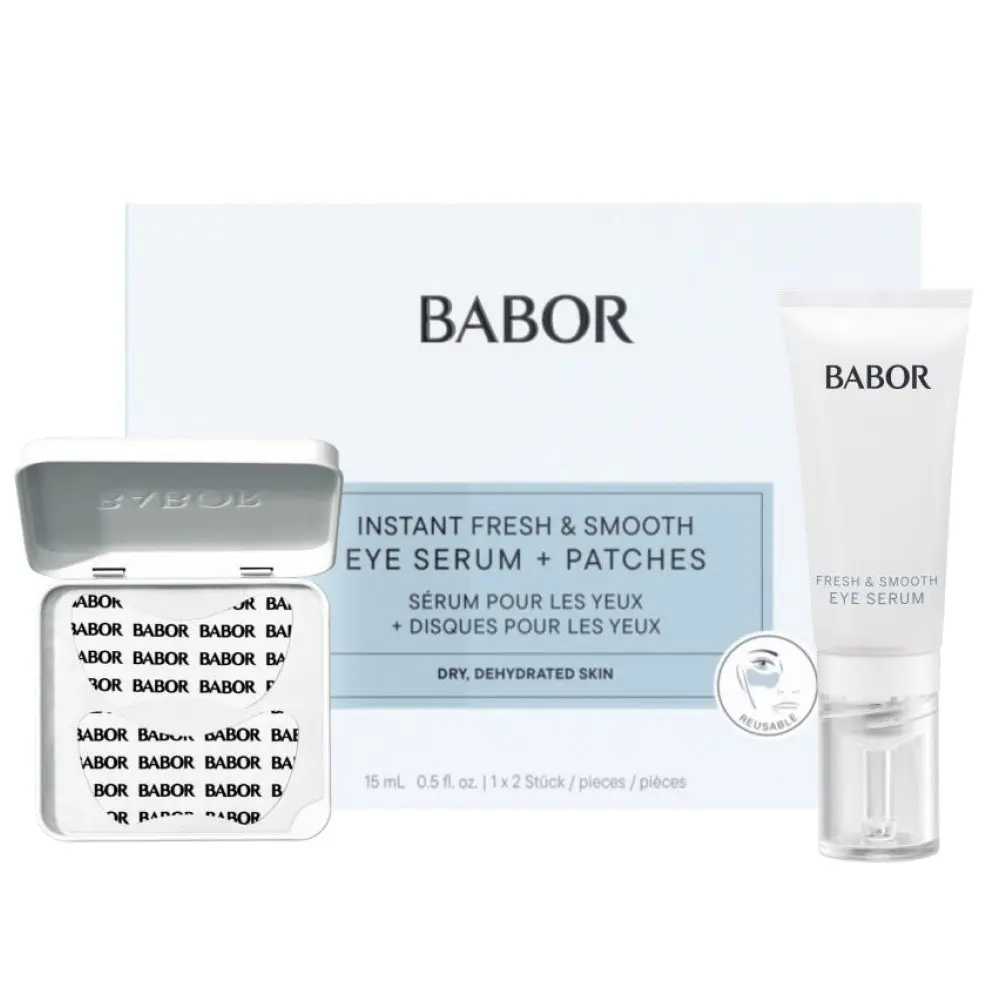 Сироватка + патчі для контуру очей Doctor Babor Fresh&Smooth Eye Serum+Patch 15 мл (1) Сироватка + патчі для контуру очей Doctor Babor Fresh&Smooth Eye Serum+Patch