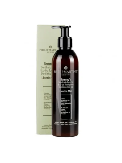 Pasta dentífrica ecológica Philip Martin's Tommy's Regaliz Menta 75 ml
