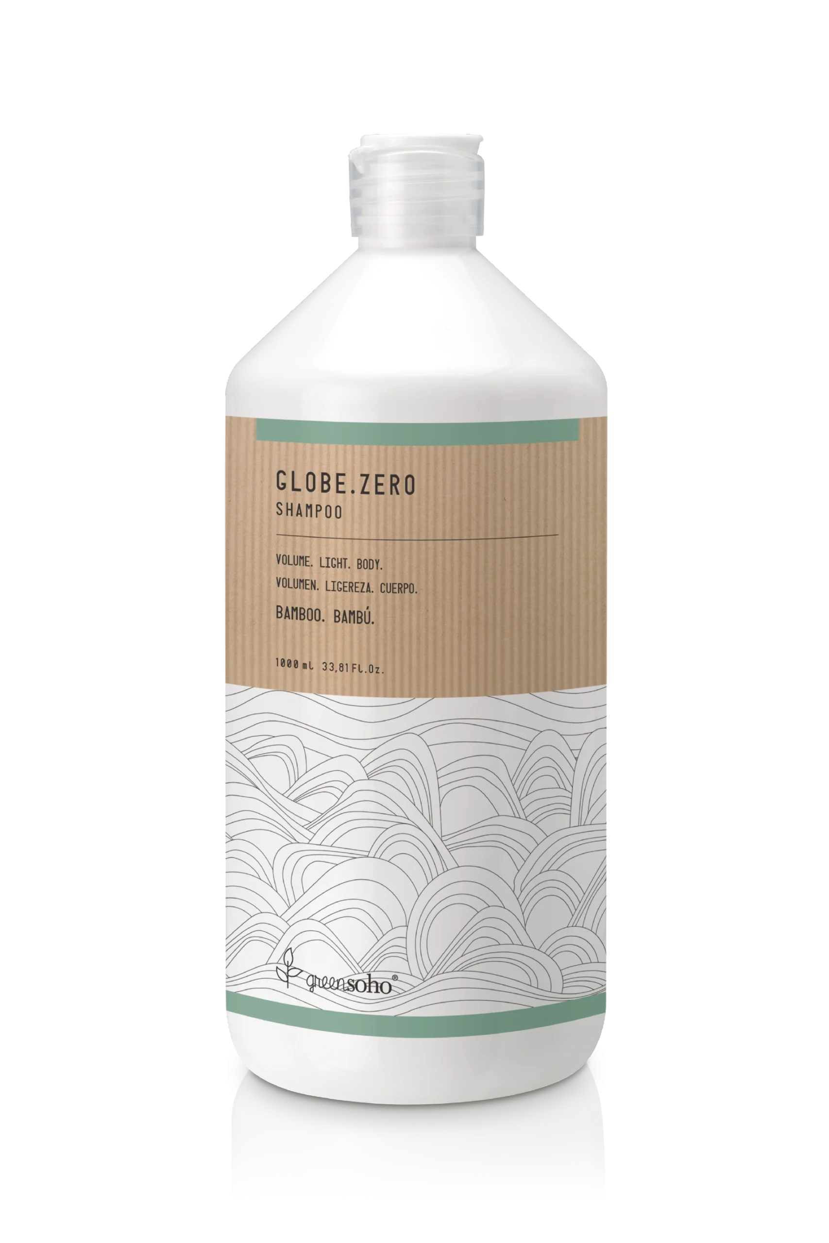 Champu Globe_Zero 1000 ml.psd Greensoho Globe.Zero Shampoo for volumizing thin hair