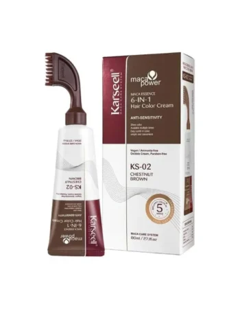 Karseell Maca Power Essence Crema Colorante 6 en 1 Castaño 80 ml