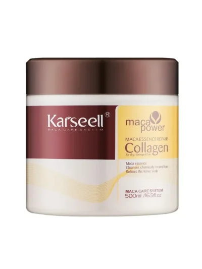 Маска для сухого та пошкодженого волосся з колагеном Karseell Maca Power Maca Essence Repair Collagen Hair Mask 500 мл