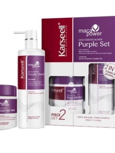 Набір для нейтралізації жовтизни на світлому волоссі Karseell Maca Power Purple Set