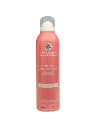Гель-піна для душа з ароматом квітучої вишні O'LYSEE Extra Foaming Shower Gel Fleur De Cerisier 200 мл