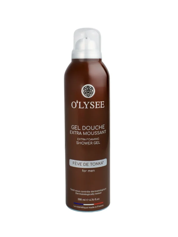 Гель-піна для душу для чоловіків з пряним ароматом O’LYSEE Fève de Tonka extra foaming shower gel 200 мл
