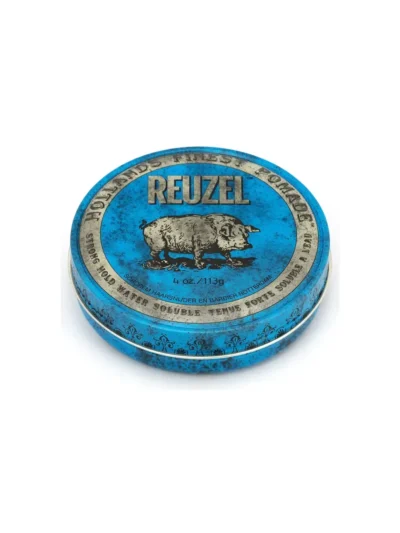 Помада для укладання волосся сильної фіксації Reuzel Blue Strong Hold Water Soluble High Sheen Pomade 113 гр