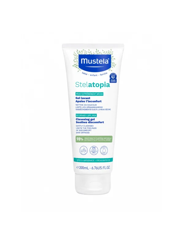 Гель для сухої та атопічної шкіри для душу Mustela Stelatopia Cleansing Gel With Sunflower 200 мл