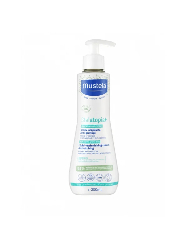 Відновлюючий ліпідний крем Mustela Stelatopia+ Lipid-Replenishing Cream Anti-Itching 300ML